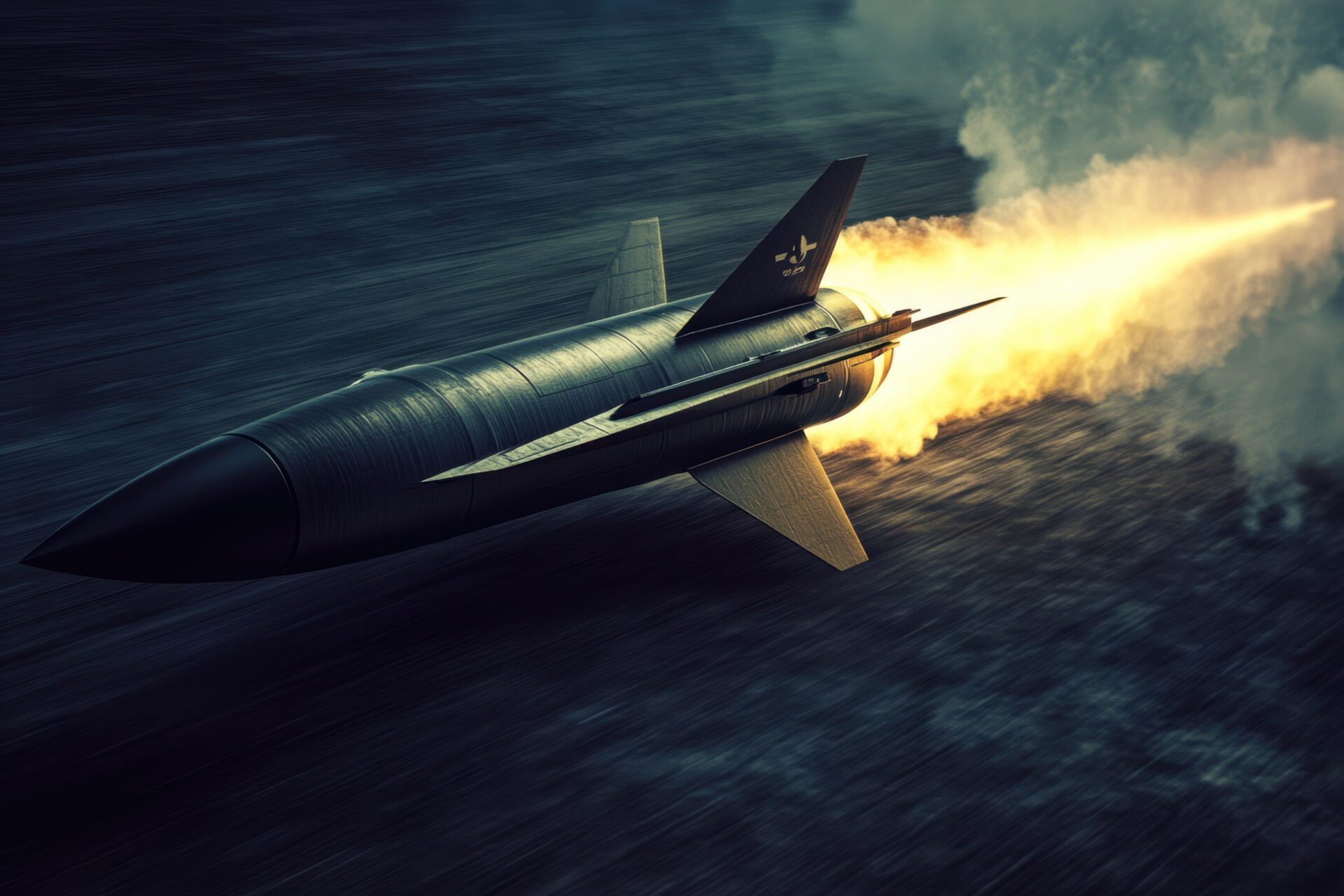 Modern hypersonic missile launch showcases advanced military technology and engineering